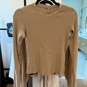Women's Tan Long Sleeve Top